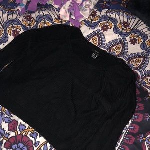 Black Cropped Sweater
